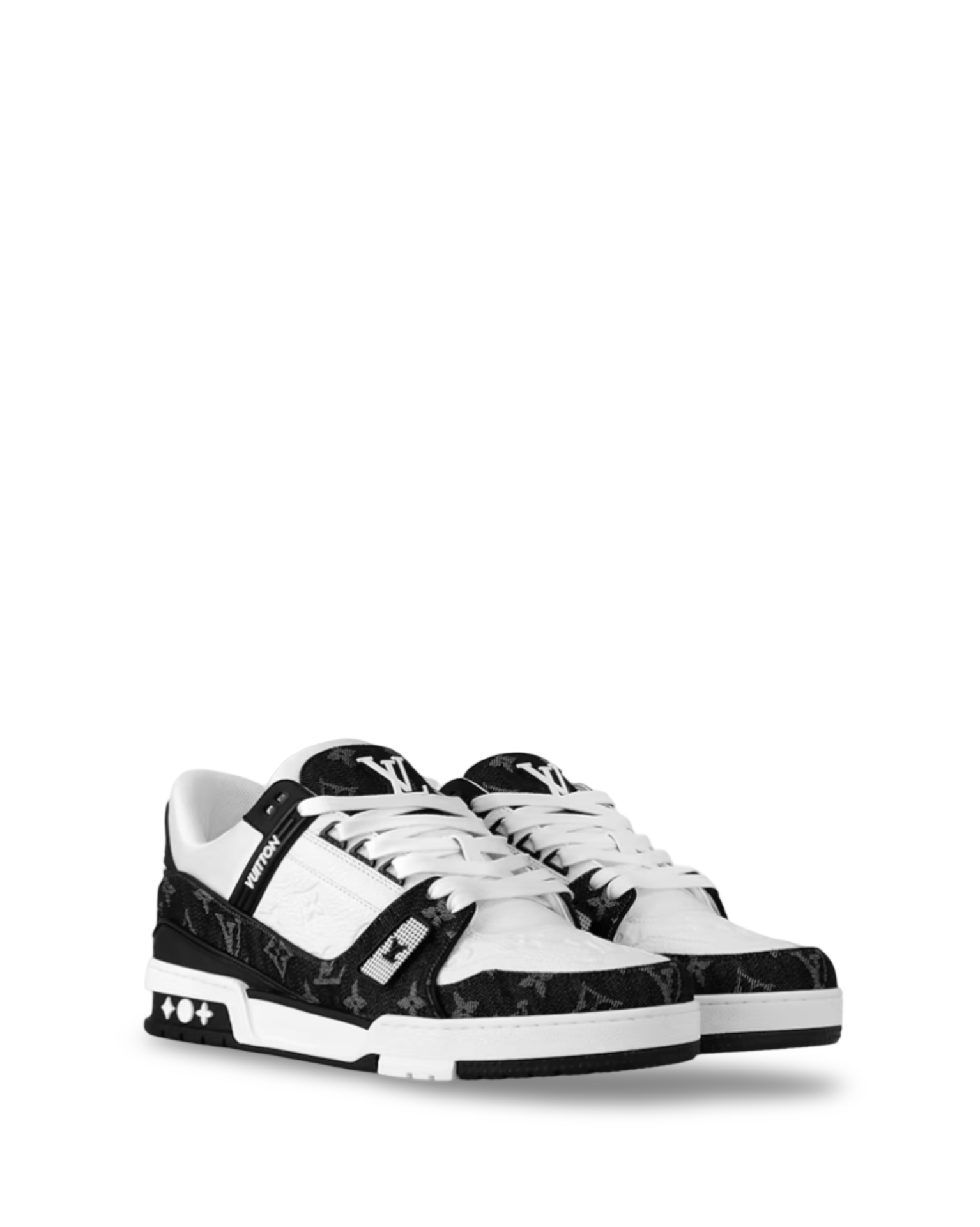Louis Vuitton Lv Trainer White Black - LuxeVe