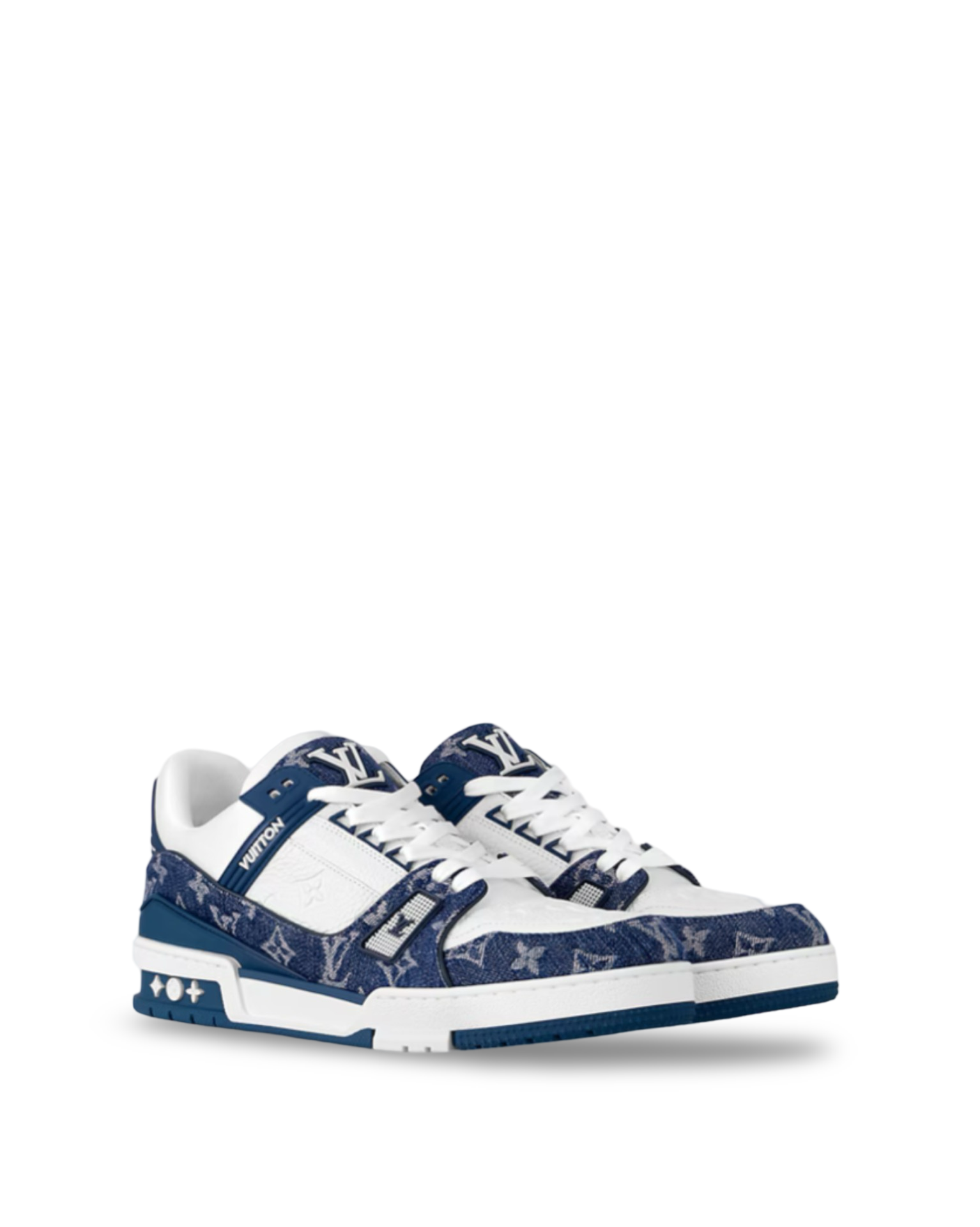 Louis Vuitton Lv Trainer White Blue - LuxeVe